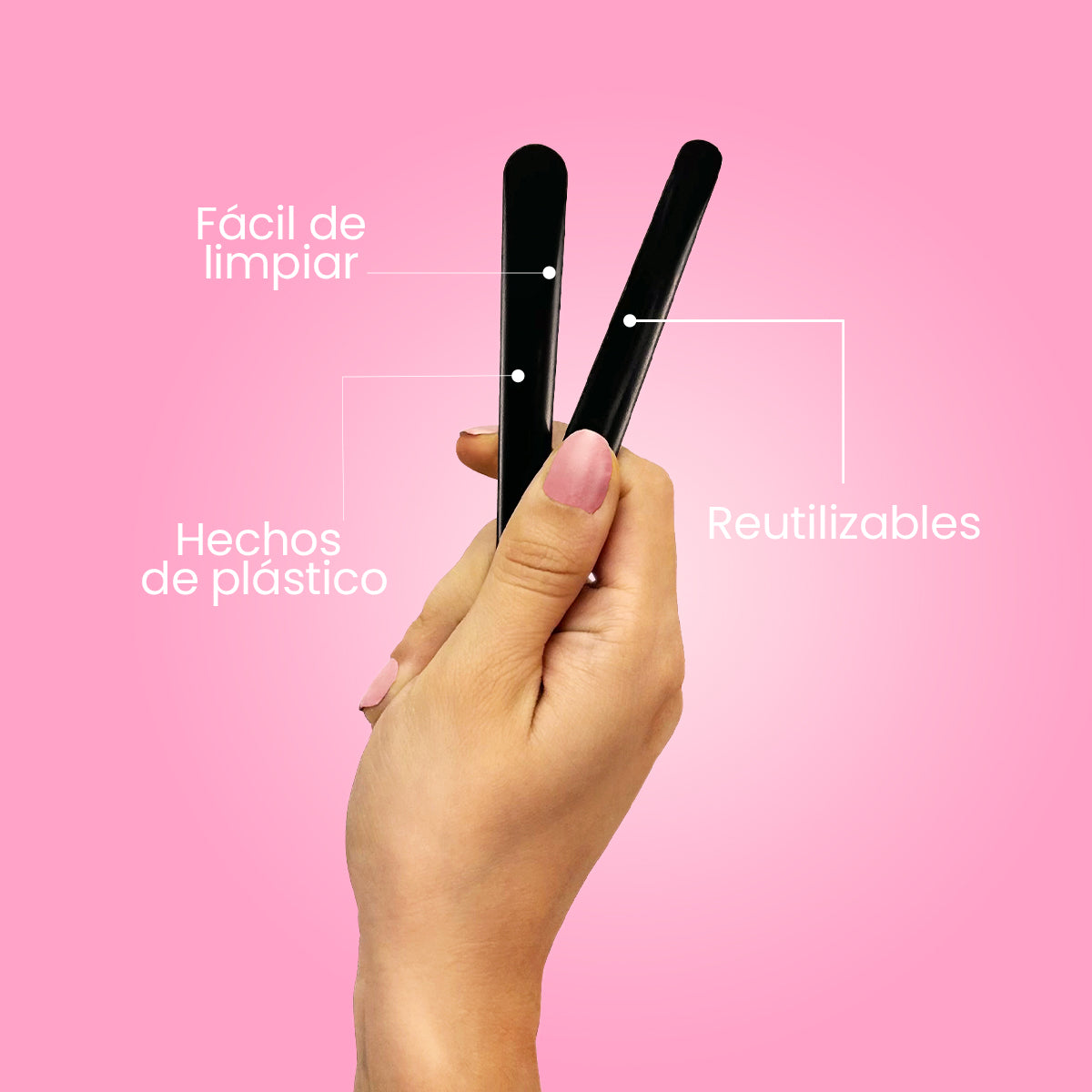 Aplicadores plásticos faciales y corporales 10 Pz