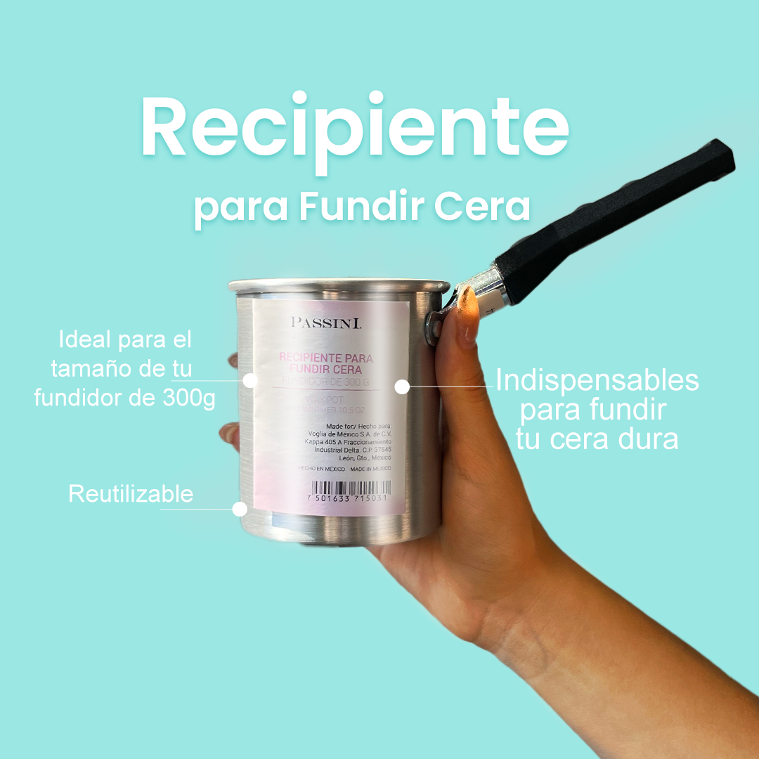 Recipiente para Fundir Cera tipo Española 10.5oz